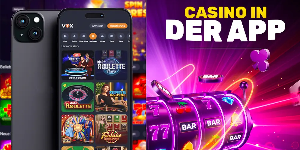 Das Casino in der mobilen App